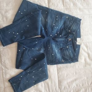 Mcguire paint splatter skinny jeans